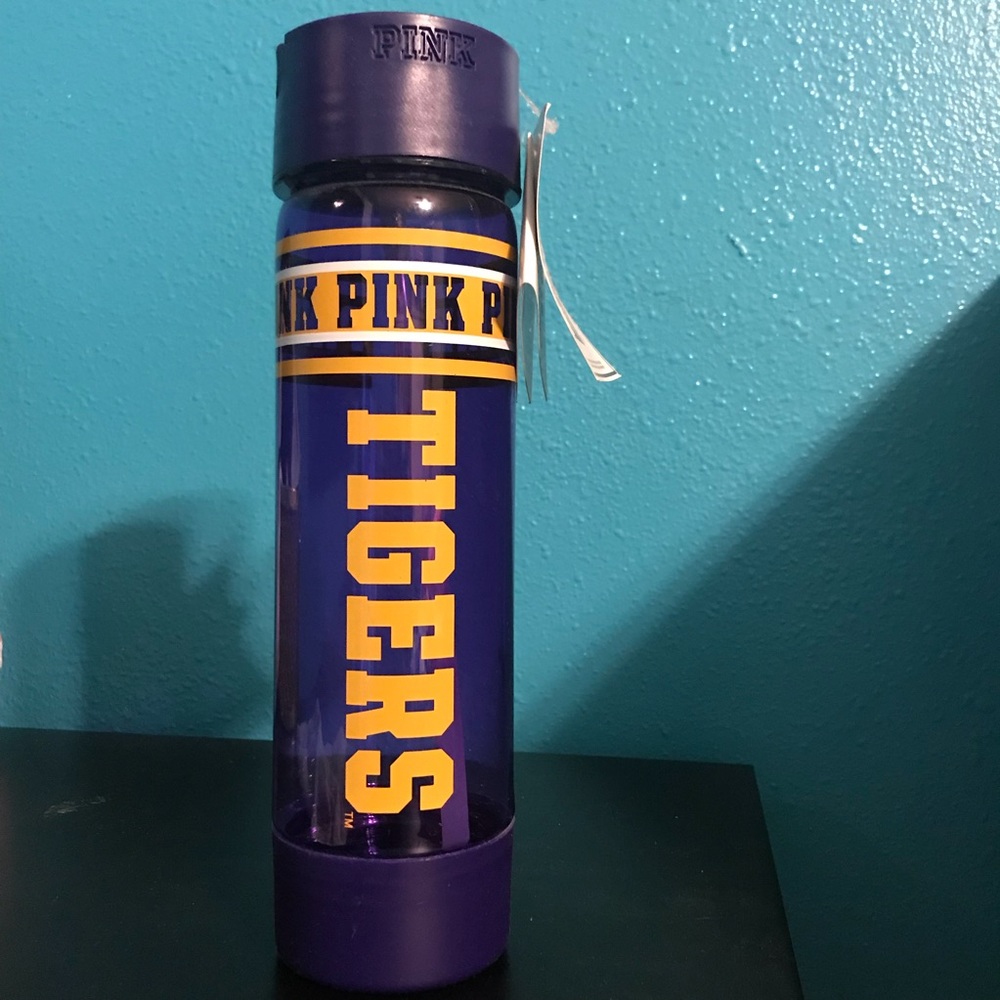 LSU water bottle with snack compartment